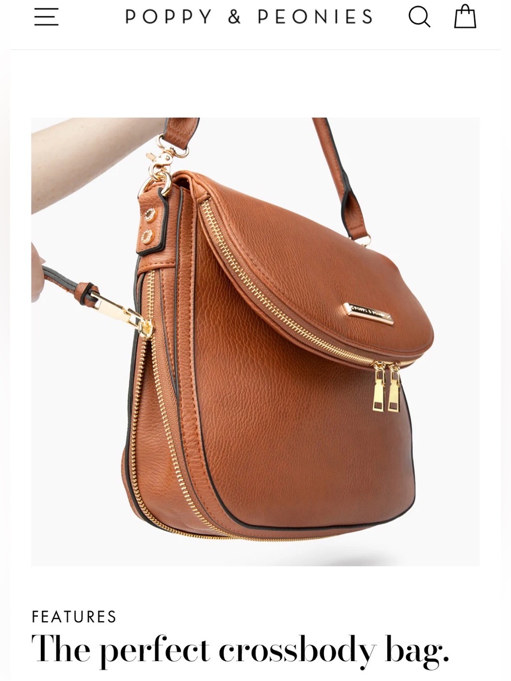 Poppy and Peonies Crossbody - Picture 8 of 8